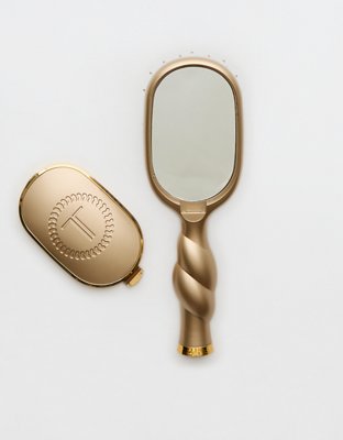 Аксессуары Teleties Mini Chrome Hairbrush, цвет: Золотой — фото 3