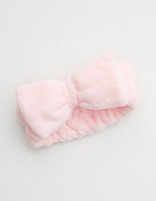 The Crème Shop Pink Fuzzy Spa Headband