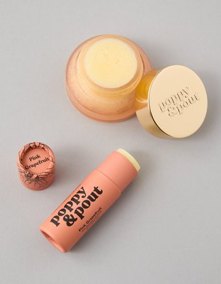 Poppy & Pout Lip Balm & Lip Scrub Gift Set