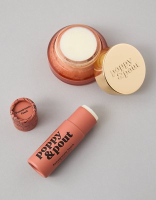 Poppy  Pout Lip Balm  Lip Scrub Gift Set