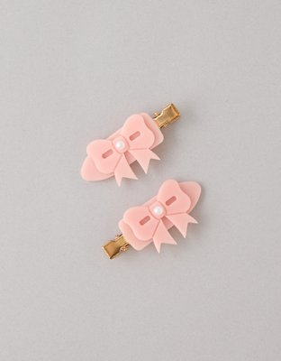 Bow Creaseless Hair Clip Set