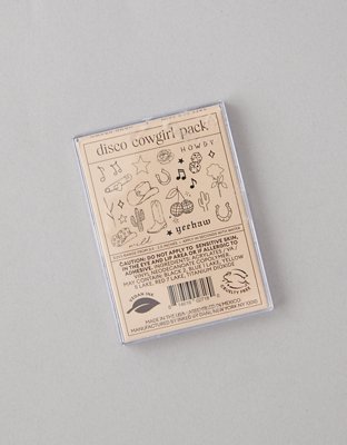Inked By Dani Disco Cowgirl Temporary Tattoo Pack