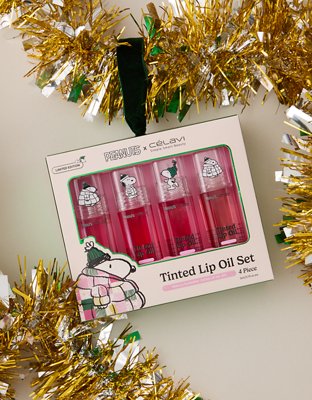 American Eagle Celavi Peanuts Tinted Lip Oil Set, цвет: Розовый — фото 1