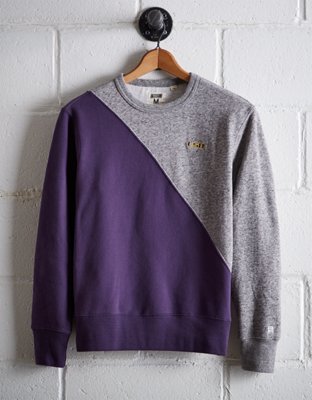Tailgate Men's LSU Diagonal Colorblock Sweatshirt - Buy One Get One 50% Off 