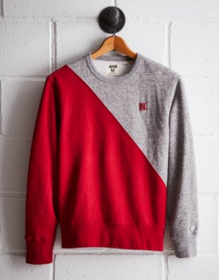 Tailgate Men's Nebraska Diagonal Colorblock Sweatshirt - Buy One Get One 50% Off 