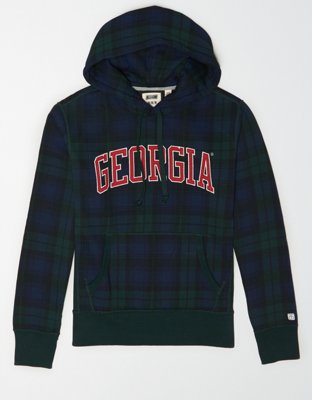 plaid fleece hoodie