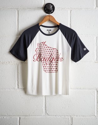 Tailgate Women's Badgers Cut-Off Baseball Tee - Buy One Get One 50% Off 
