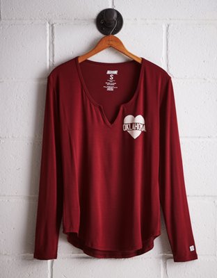 Tailgate Women's Oklahoma Split Neck T-Shirt - Buy One Get One 50% Off 