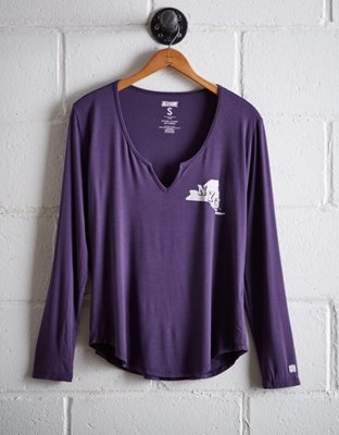 Tailgate Women's NYU Split Neck T-Shirt - Buy One Get One 50% Off 