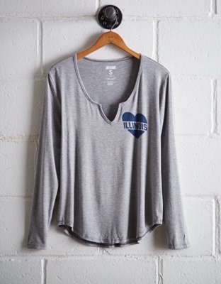 Tailgate Women's Illinois Split Neck T-Shirt - Buy One Get One 50% Off 