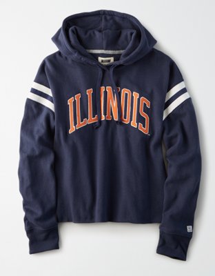 Tailgate Women's Illinois Cropped Fleece Hoodie