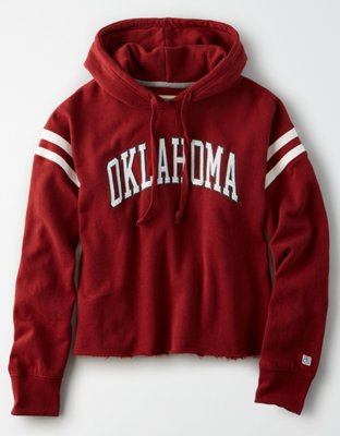 Tailgate Women's Oklahoma Cropped Fleece Hoodie