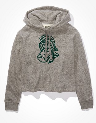 michigan state cropped sweatshirt