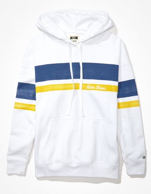 Tailgate Women's Notre Dame Oversized Striped Hoodie