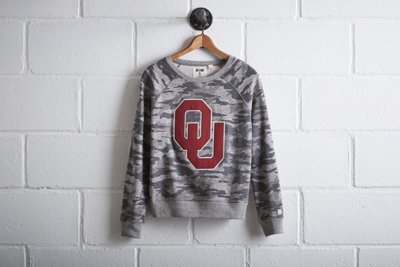 Tailgate Women's Oklahoma Camo Sweatshirt - 