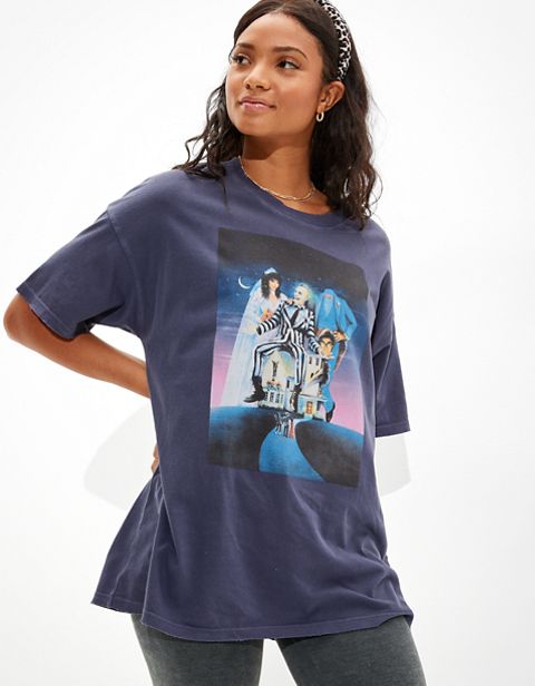Женские футболки American Eagle AE Oversized Beetlejuice Graphic T-Shirt