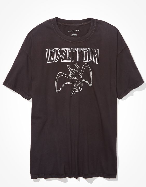 AE Oversized Embroidered Led Zeppelin Graphic T-Shirt