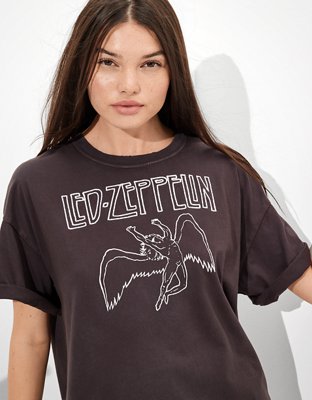 T-shirt à image brodée surdimensionné Led Zeppelin AE