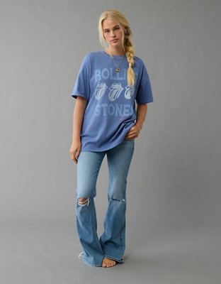 AE Oversized Rolling Stones Graphic T-Shirt | American Eagle