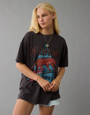 AE Oversized Def Leppard Graphic T-Shirt