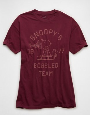 AE Snoopy Holiday Oversized Graphic T-Shirt