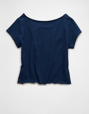 AE Off-the-Shoulder Rolling Stones Graphic T-Shirt