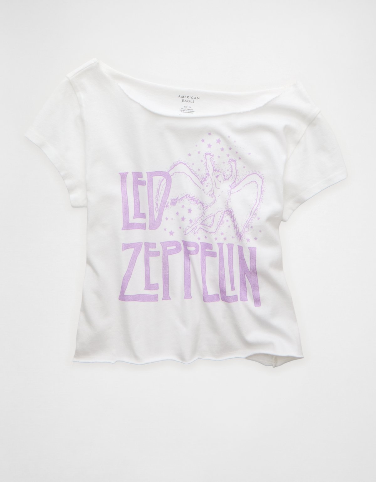 AE Off-the-Shoulder Led Zeppelin Graphic T-Shirt - image 3