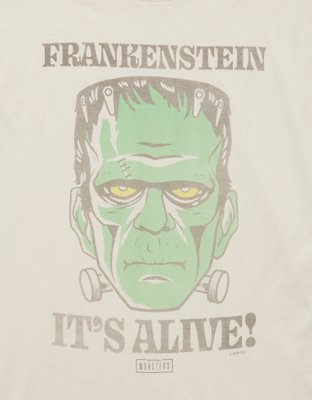 AE Oversized Frankenstein Halloween Graphic T-Shirt