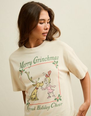 AE Grinch Oversized Holiday Graphic Tee 