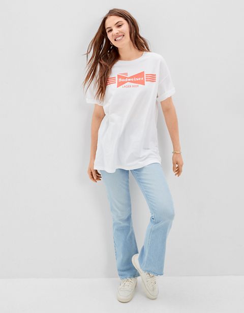 Женские футболки American Eagle AE Budweiser Graphic Tee