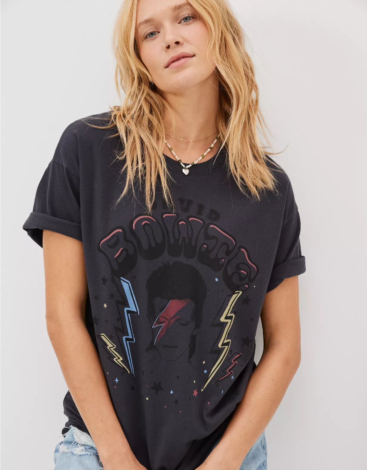 AE Oversized David Bowie Graphic Tee