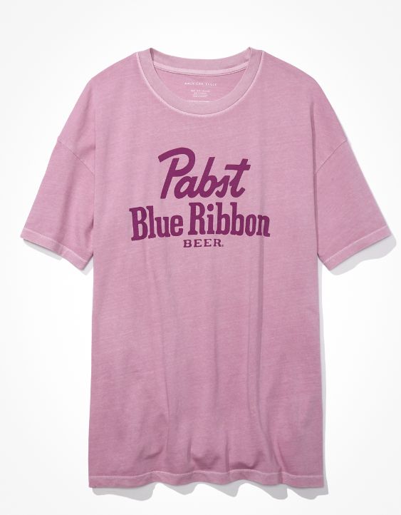 T-shirt surdimensionné à image Pabst Blue Ribbon AE