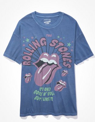 AE T-shirt extragrande con gráfico de Rolling Stones