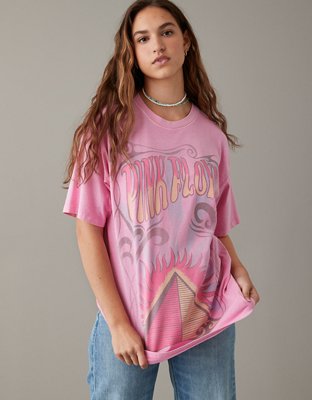 Pink graphic tee sales womens