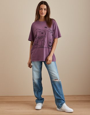 Женские футболки American Eagle AE Oversized Halloween Snoopy Graphic Tee — фото 5