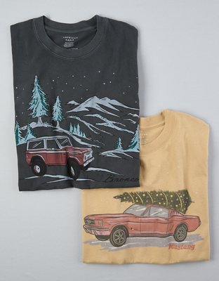 AE Oversized Holiday Ford Graphic T-Shirt