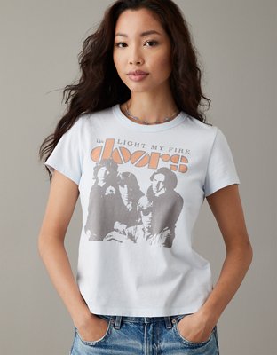 Женские футболки American Eagle AE The Doors Graphic Tee — фото 3