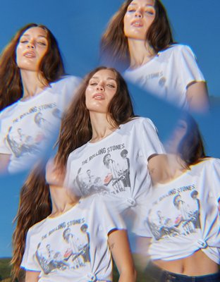 Женские футболки American Eagle AE Rolling Stones Graphic Tee — фото 4