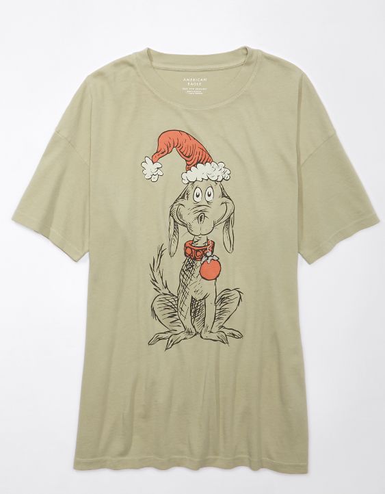 AE Oversized Holiday Grinch Graphic Tee