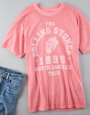 Женские футболки American Eagle AE Oversized Rolling Stones Graphic T-Shirt — фото 6
