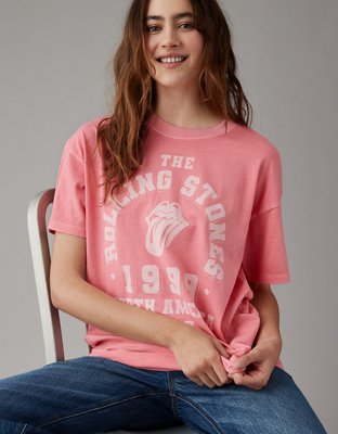 Женские футболки American Eagle AE Oversized Rolling Stones Graphic T-Shirt — фото 5