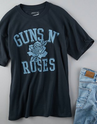 Женские футболки American Eagle AE Oversized Guns N' Roses Graphic Tee — фото 6