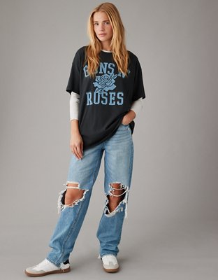 Женские футболки American Eagle AE Oversized Guns N' Roses Graphic Tee — фото 2
