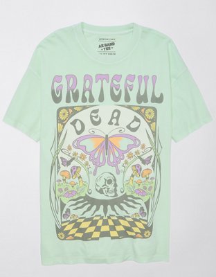 AE Oversized Embroidered Grateful Dead Graphic T-Shirt