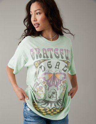 Tailgate Ae Oversized Grateful Dead Graphic Tee Women's Green X-Small/Small
