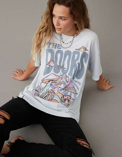 AE T-shirt Extragrande con Gráfico de The Doors