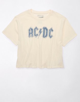 Женские футболки American Eagle AE Cropped ACDC Graphic T-Shirt — фото 2