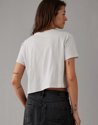 Женские футболки American Eagle AE Cropped Rolling Stones Graphic T-Shirt — фото 2
