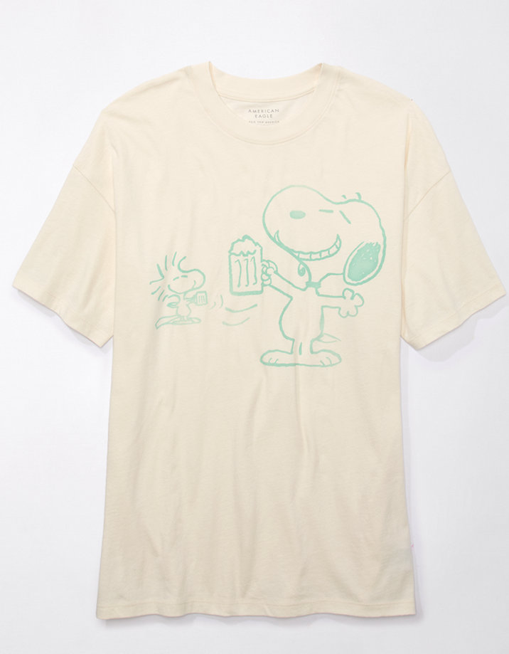 AE Oversized St. Patrick's Day Snoopy Graphic Tee