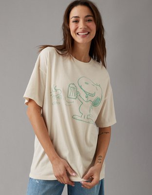 AE Oversized St. Patrick's Day Snoopy Graphic T-Shirt